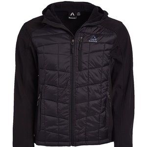 Black Contrast Sleeve Quilted Jacket
